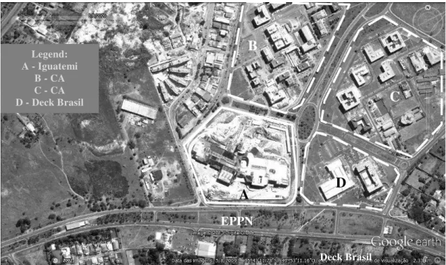 Figure 7 - Location of the area where Iguatemi Mall was built, with the old  abandoned construction site