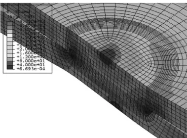 Figure 15. Simulation image of the inal deformed shape of  lap-shear specimen. 