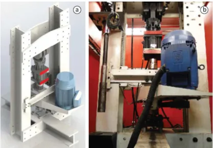 Figure 2. Project (a) and MPF 1000 (b), capacity of 1000 kN and 2000 rpm.