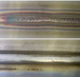 Figure 8. Remelting tests on 1.4301, comparison with and without silane addition.