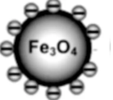 Figura 7: Nanopartícula de Fe 3 O 4  (adaptado de Mazo-Zuluaga (2011)). 