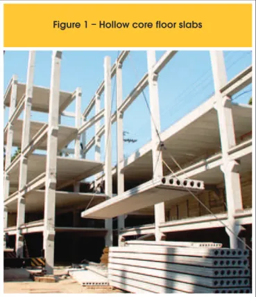 Figure 1 shows an example of hollow core slab floors, Figure 2  presents examples of hollow core units, and Figure 3 displays  a typical cross section.