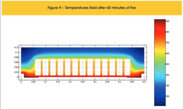 Figure 9 – Temperatures field after 60 minutes of fire