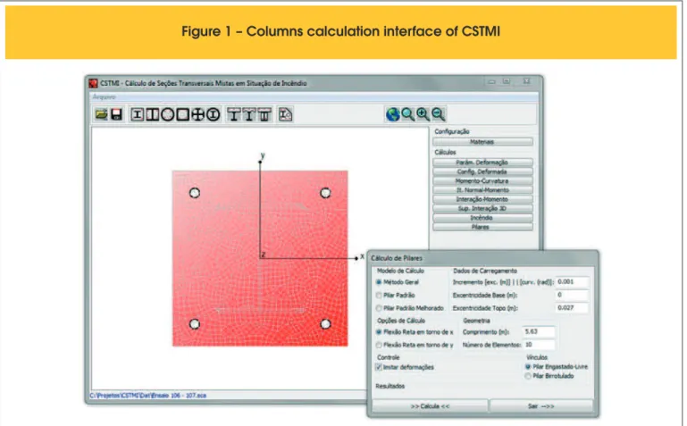 Figure 1 – Columns calculation interface of CSTMI
