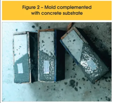 Figure 2 – Mold complemented  with concrete substrate