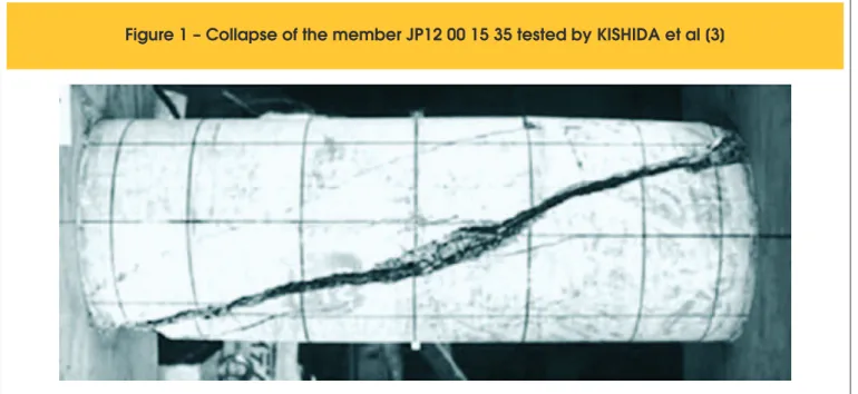 Figure 1 – Collapse of the member JP12 00 15 35 tested by KISHIDA et al [3]