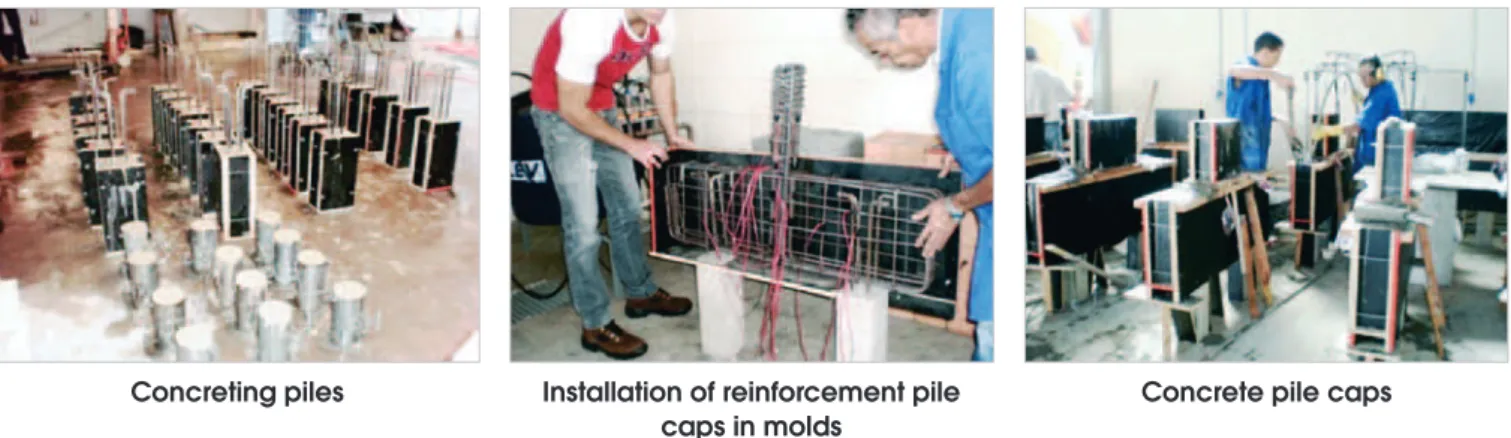 Figure 2 shows the initial stages of construction of the models.
