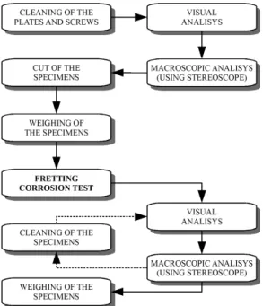 Figure 1. Sequence of preparation, testing and analysis of the specimens.