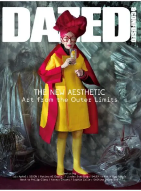 Figura 7 – Iris Apfel na capa da edição de Novembro 2012 da revista Dazed and Confused  Fonte: Dazed and Confused 