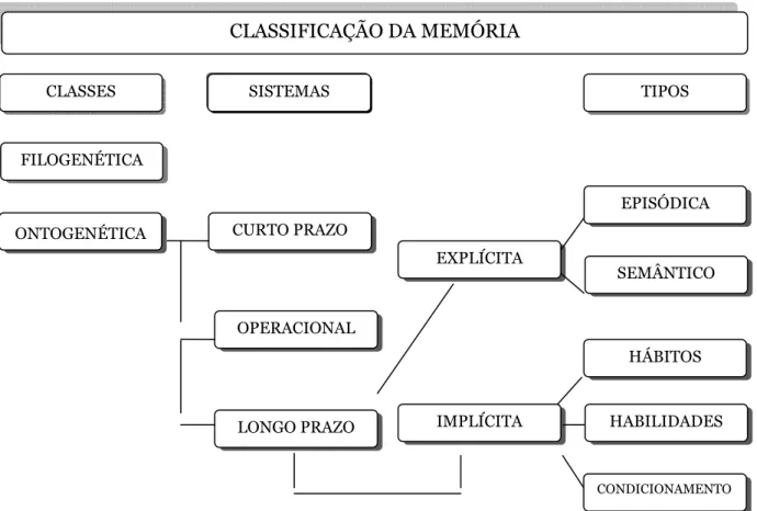 Figura 1 - Classificação da memória: 