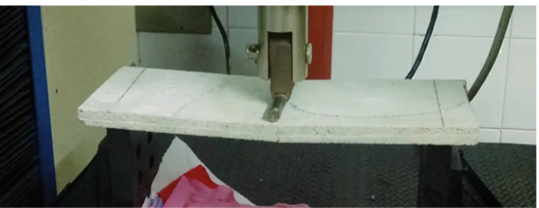 Figure 1 Deflection of the cement plate.