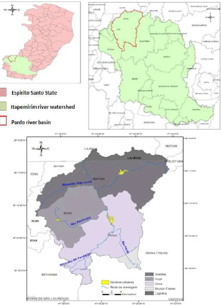 Figure 1. Pardo River basin Localization.