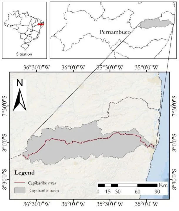 Figure 1. Study area: Capibaribe river.