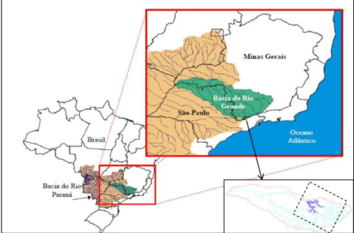 Figure  1 , which belongs to the Paraná River basin,  located in southeastern Brazil, in the states of  Minas Gerais  and São Paulo