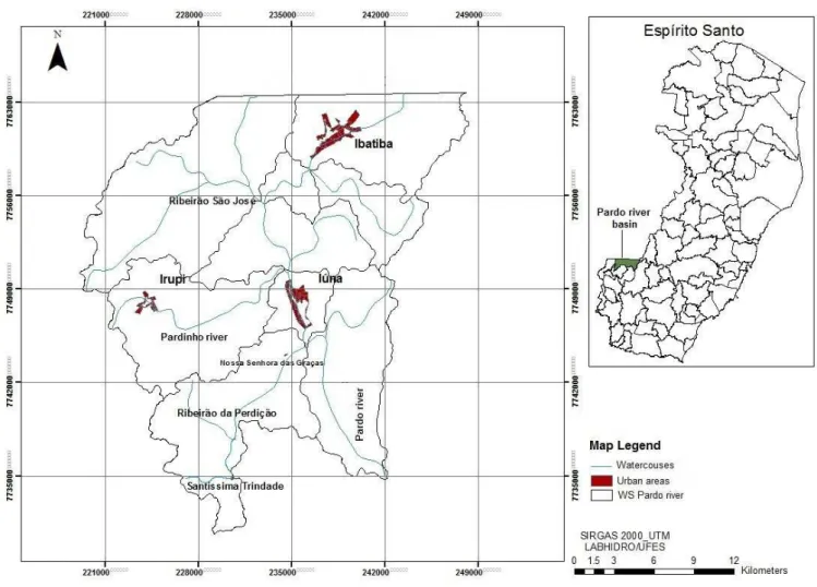 Figure 1. Pardo river basin water system.