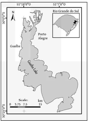 Figure 1. Location of  the area of  study: Guaíba Lake-RS, 2016.