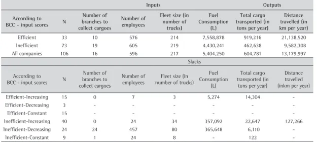 Table 4. Scale efficiency and scale indicator.