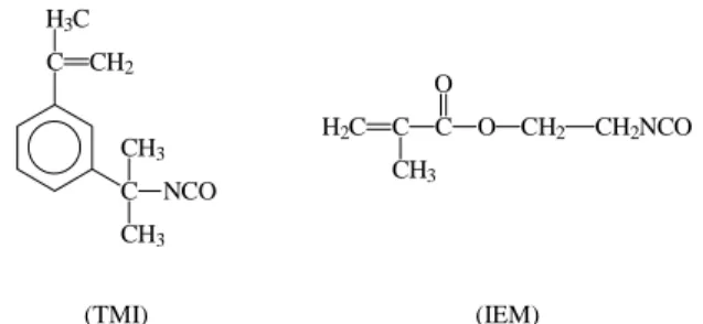Figura 1. Estruturas químicas dos isocianatos utilizados nas reações de modificação do acetato de celulose.