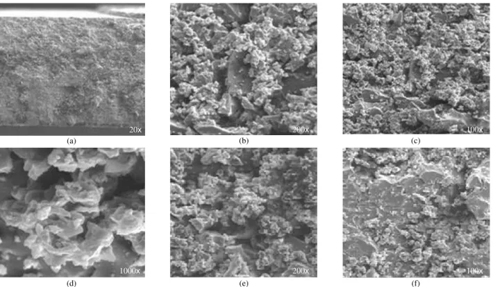 Figura 3. Fotomicrografias de MEV para os compósitos de poliuretano com 5% de bentonita cálcica (BCa).