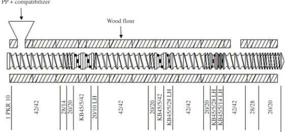 Figure 1. Screw profile used for composites obtainment.