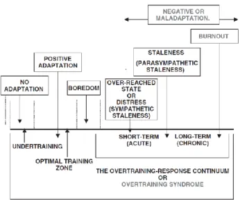 Figura 3. Paralelismo psicofisiológico: destreino – sobretreino (Polman &amp; 