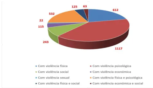 Gráfico 7. Tipos de violência doméstica das queixas apresentadas à PSP da Madeira 