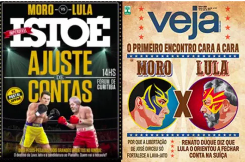 Fig. 1. Revista Veja, 10/05/2017. Revista IstoÉ 05/05/2017