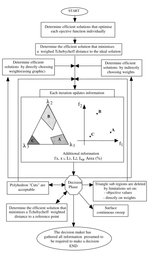 Figure 1 –  Block diagram for the use of TRIMAP (reproduced from Clímaco et al. (2003))
