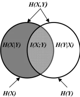 Figure 1 – The relation between the entropy and the mutual information.