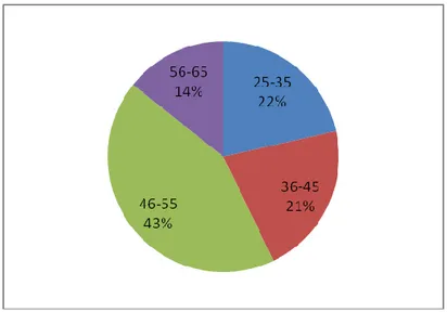 Gráfico 1: Distribuição percentual do grupo etário dos proprietários                5.1.1.2