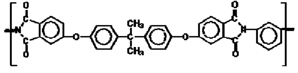 Figura 1: Estrutura química da Poli(éter imida), (PEI). 