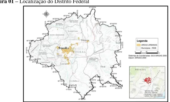 Figura 01 – Localização do Distrito Federal 