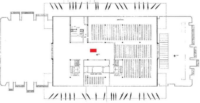 Figura 17 – Localização do equipamento tapping machine no pavimento superior da biblioteca central
