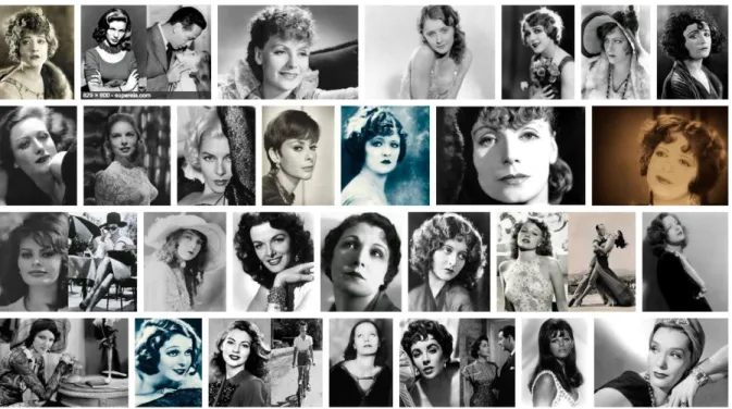 Fig. 2: Um mosaico composto pelo Google Imagens na busca por “divas do cinema”.  