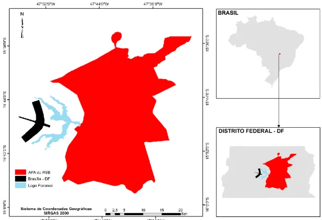 Figura 2.1 – Mapa de localização da Área de Proteção Ambiental do Rio São Bartolomeu. 