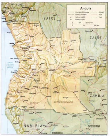 Figura 1 – Mapa da República de Angola. 
