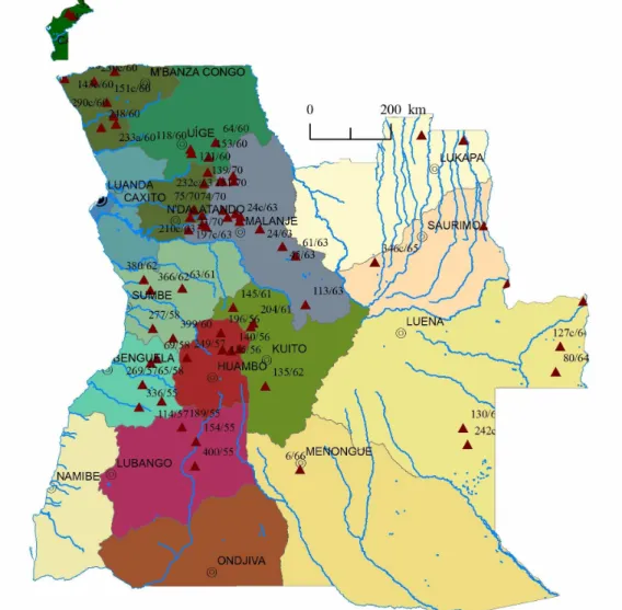 Figura 6 - Mapa com localização dos perfis estudados. 