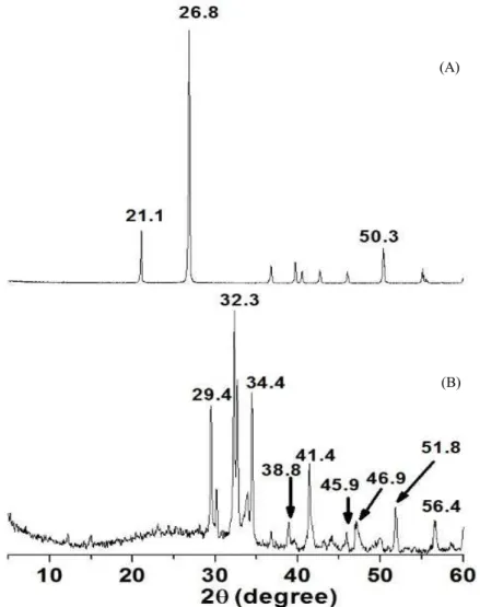 Figure 1: X-rays diffractograms of the starting raw materials used for the preparation of cement pastes