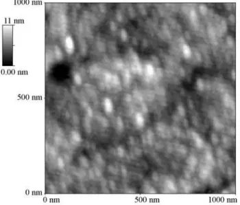 Figure 2.  AFM image of the top surface of the PSf asymmetric ultrafil- ultrafil-tration membrane (substrate)