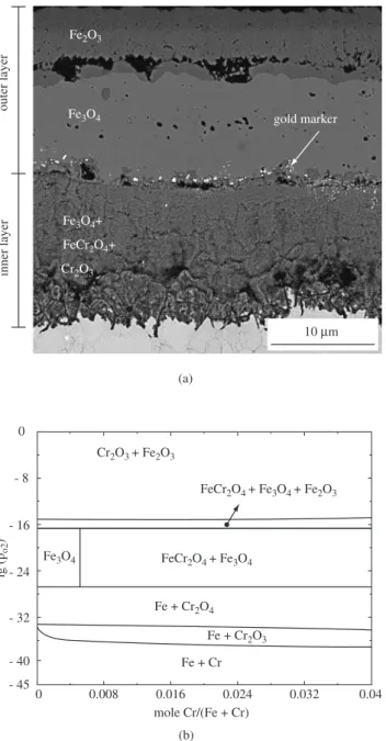 Figure 4b shows the effect of cold working on the oxidation kinetics  of 2.25Cr1Mo after oxidation in laboratory air at 550 °C for 24 hours
