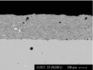 Figure 7. Micrograph of the surface of Cr 3 C 2  25(Ni20Cr) coat revealing  uniform features.