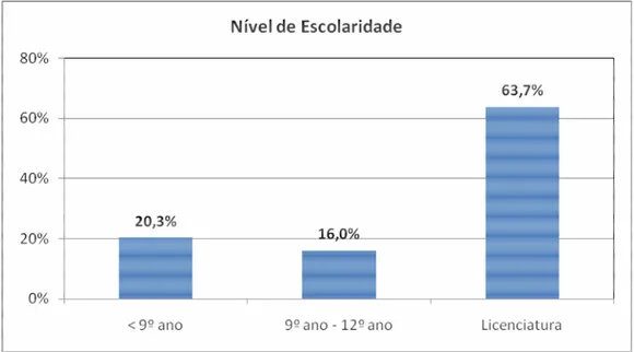 Figura 10 - Distribuição dos acidentes em serviço segundo as habilitações literárias