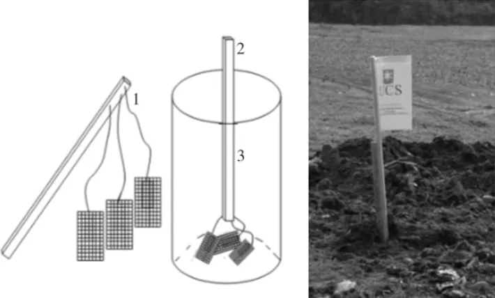 Figure 1. Ilustration of method used for PP and BOPP ilm disposal at the  C10 cell in the São Giácomo sanitary landill.