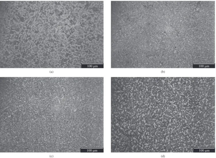 Figure 13. a-d) Revealed the microstructures of the phases that are present. a) Microstructure of as-rolled 5SP steel etched in 2% Nital