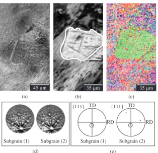 Figure 6. Micrographs and diffraction patterns from a sample of  Ti-46Al-4Nb-2Cr oil quenched from 1,350 °C