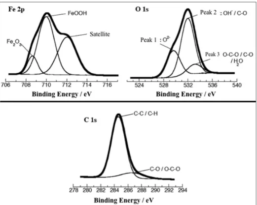 Figure 11. XPS spectra obtained for the carbon steel surface after 24 h of immersion in the solution containing 600 mgL –1  of AS.