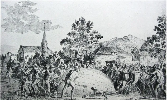 Figure 2.10 – Charles Balloon is attacked by terrified villagers. 18