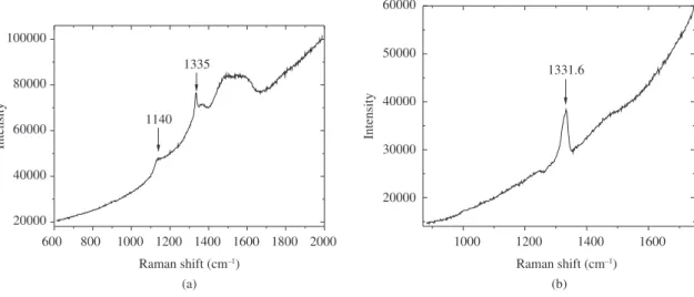 Figure 3. Surface morphology of the Nanocrystalline Diamond  sample (3-D imaging with tip artifacts).