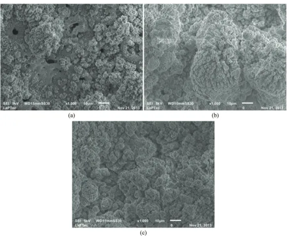 Figure 3. Sample roughness of titanium treated by PEO in different  time.