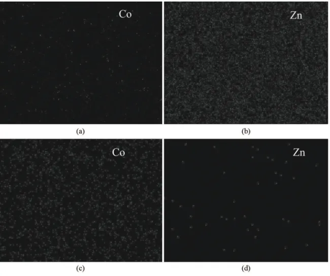 Figure 6. EDS analysis showing the distribution of the elements in the coatings selected from Table 2